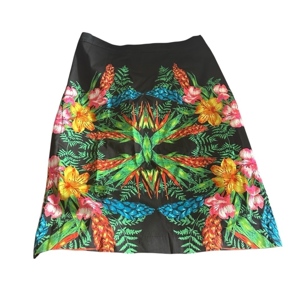 Yellow and Orange A-Line Midi Skirt for Cocktail